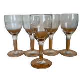 Verres à vin liqueur vintage 1960
