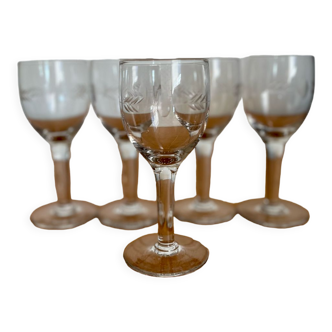 Vintage liqueur wine glasses 1960