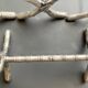 11 silver-plated metal knife rests, Art Nouveau, Morlot