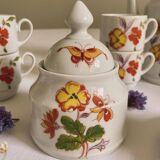 ANCAP porcelain coffee service with coffee maker and porcelain sugar bowl