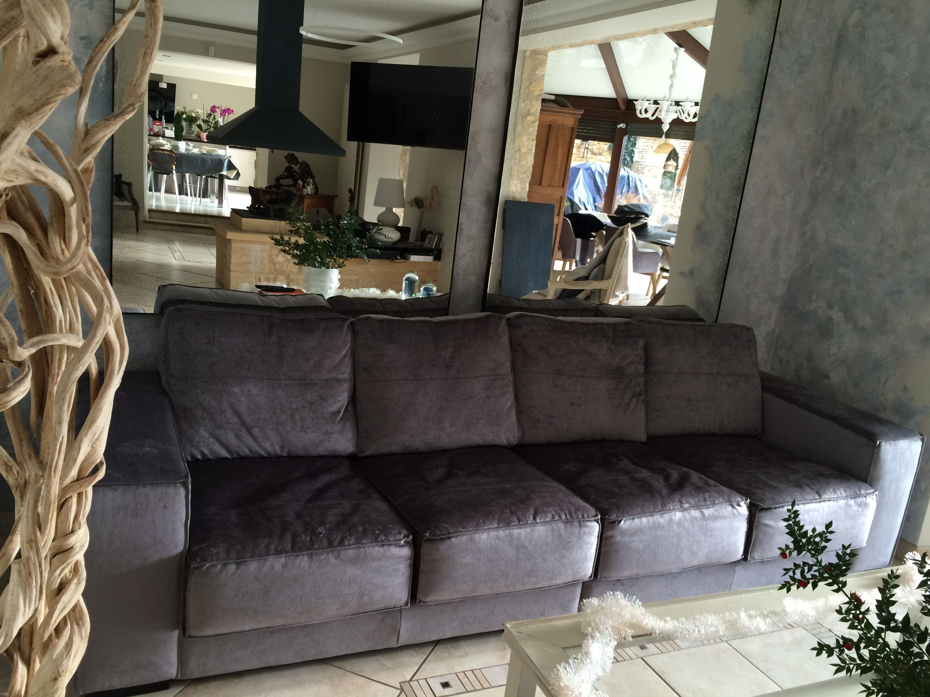 Anthracite grey sofa