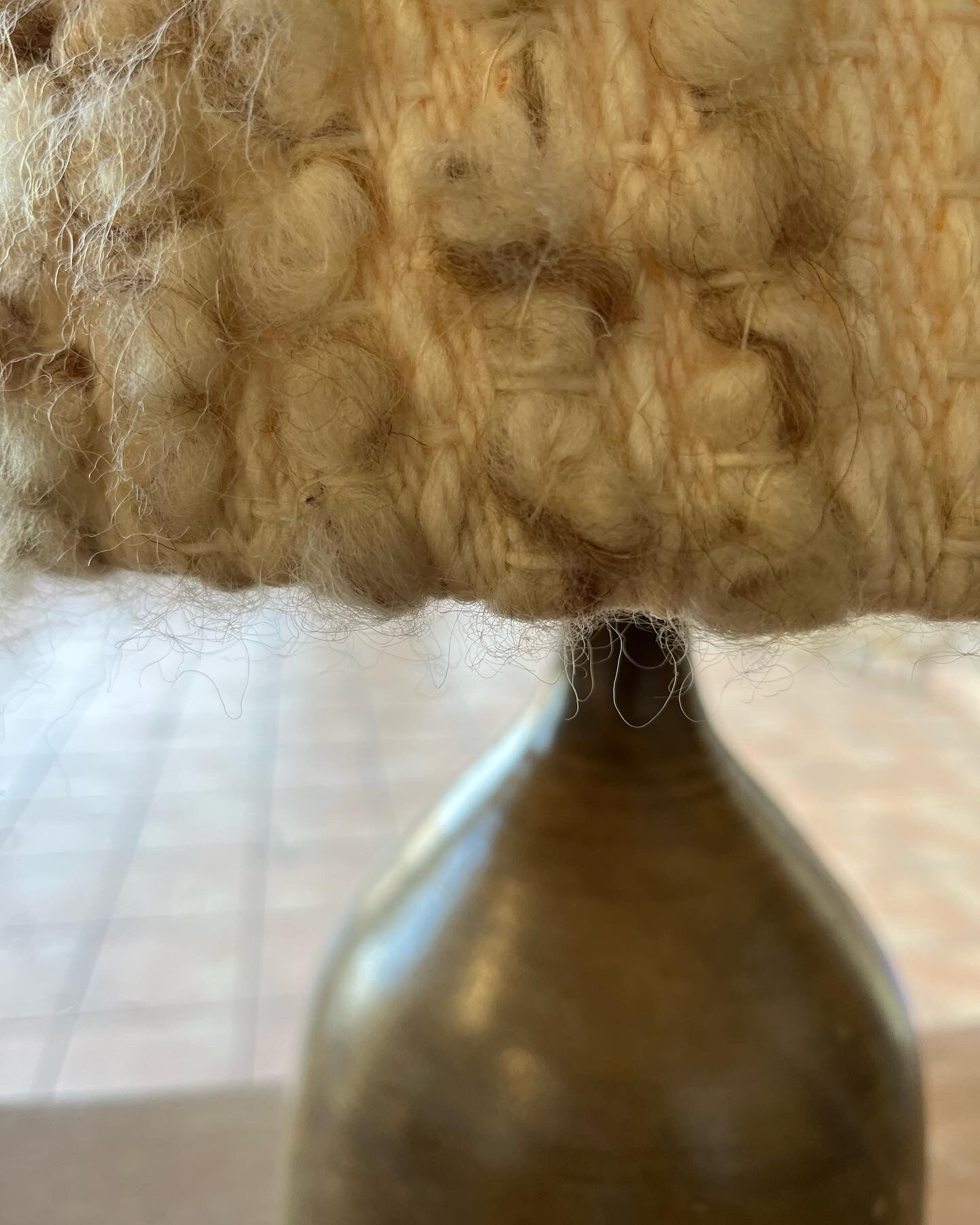 Enamelled sandstone lamp from the 1950s