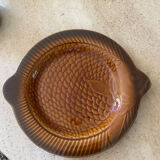 Series of 9 vintage Sarreguemines fish plates