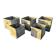 Set of 5 square planters Willy Guhl