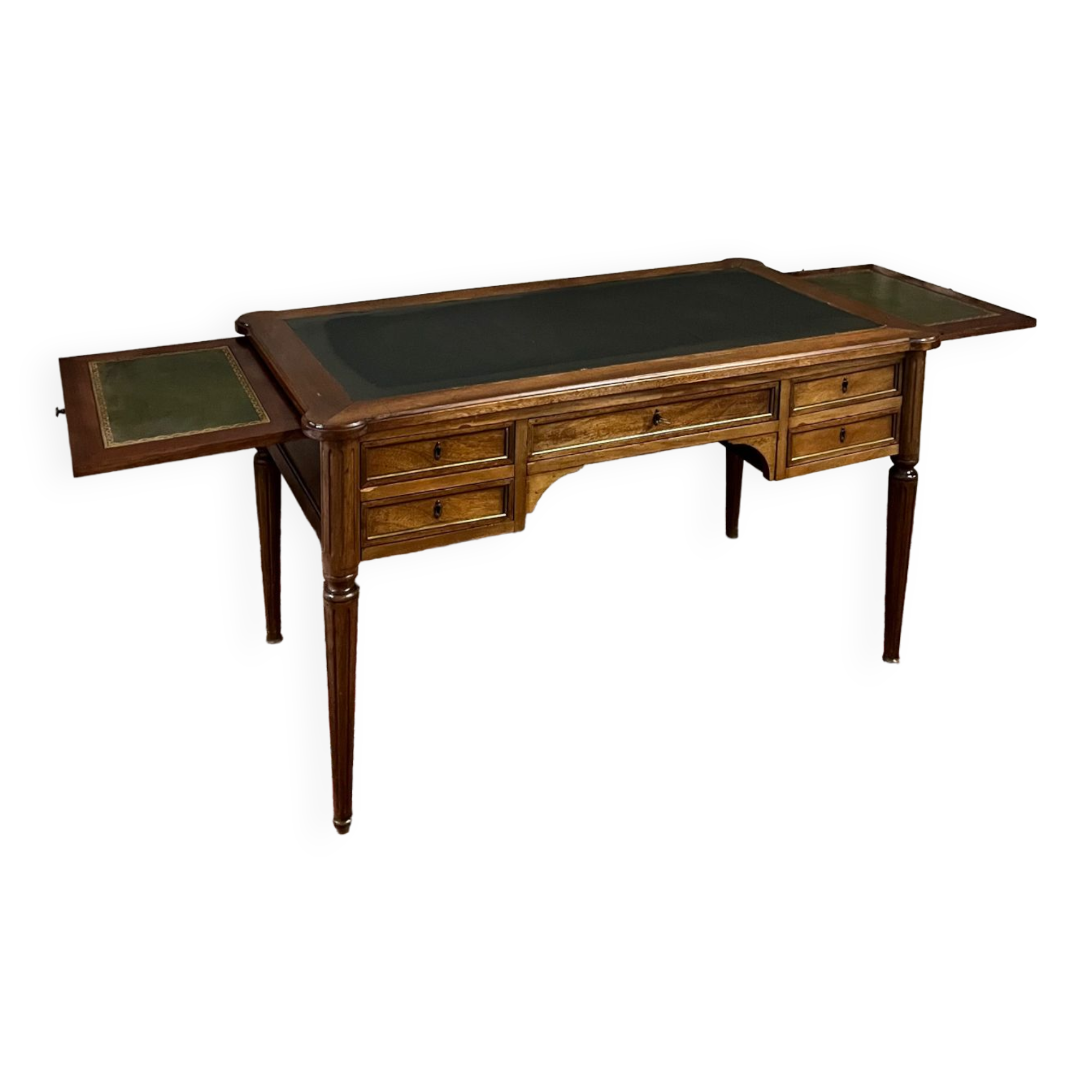 Bureau plat en acajou de style louis XVI XIX eme siècle