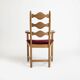 Razorblade armchair, burgundy velvet, oak, by H. Kjærnulf, Denmark, 1960s.