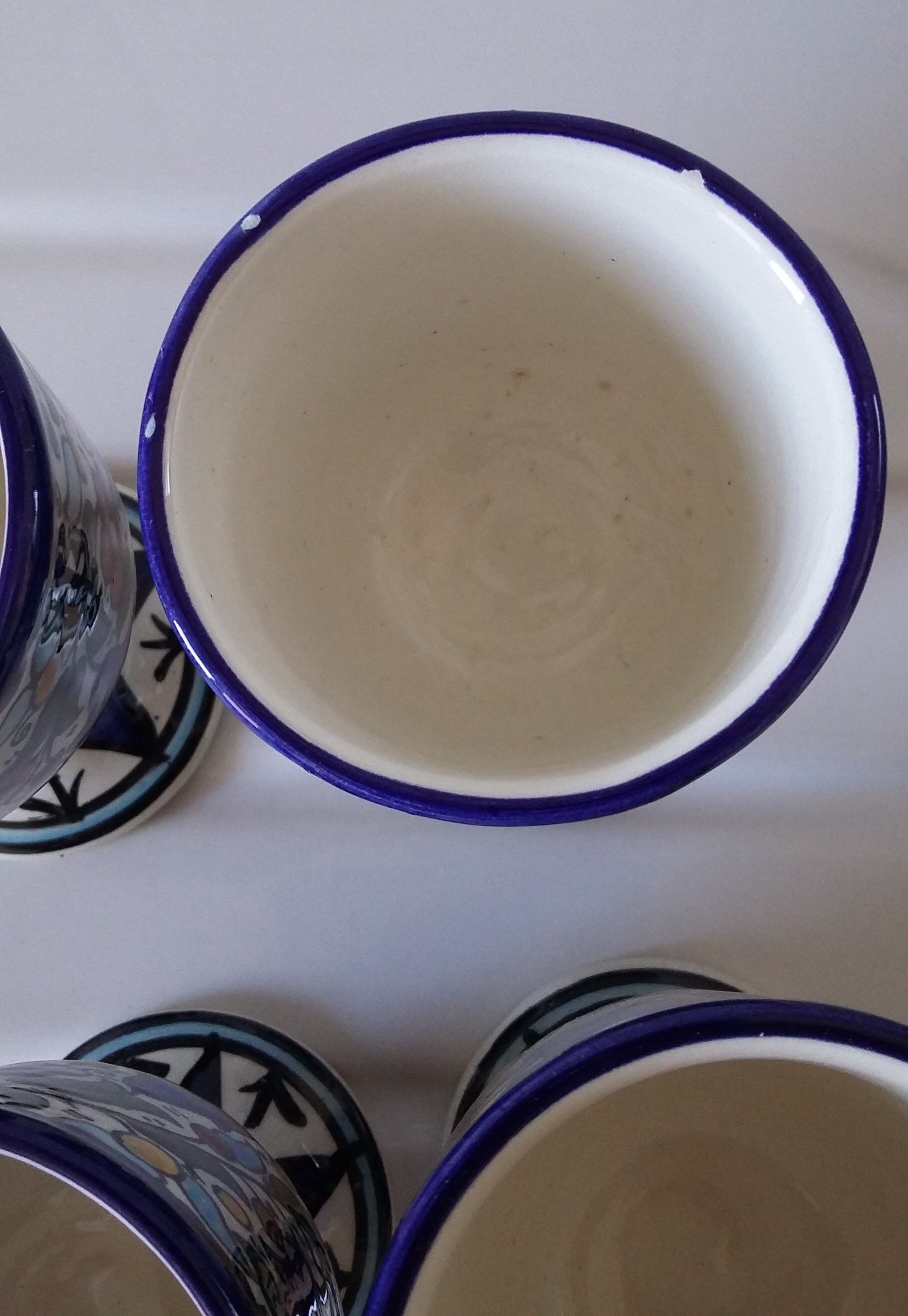 Lot of mazagrans cuts in artisanal earthenware