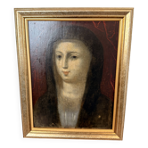 Oil on panel Old – Portrait of a Nun