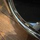 Table d’appoint vintage en verre fumé et chrome