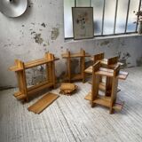 4 solid elm shelves Maison Regain