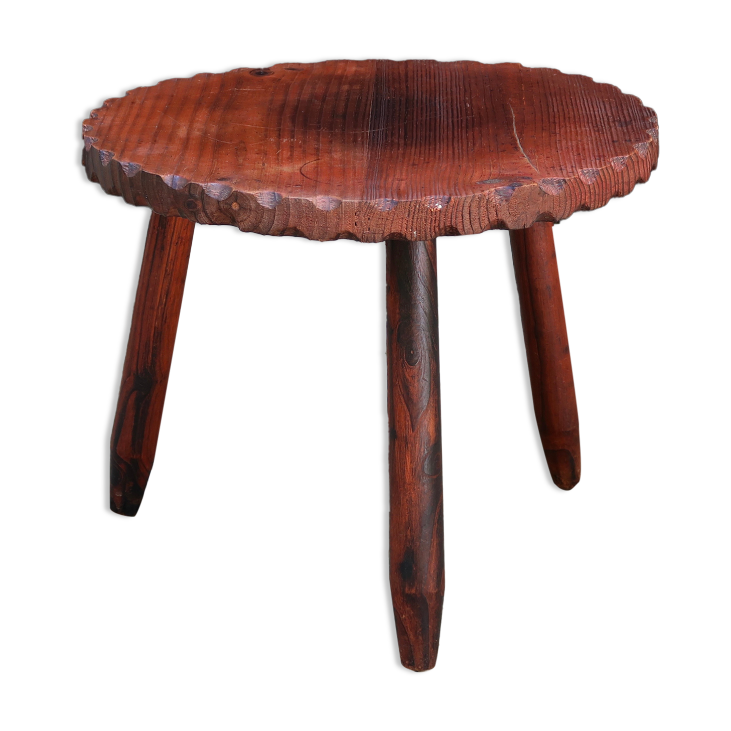 Wooden tripod side table, 50s