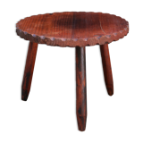 Table d'appoint tripode en bois, années 50