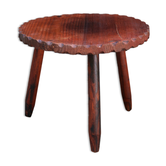 Wooden tripod side table, 50s