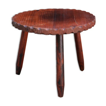 Wooden tripod side table, 50s