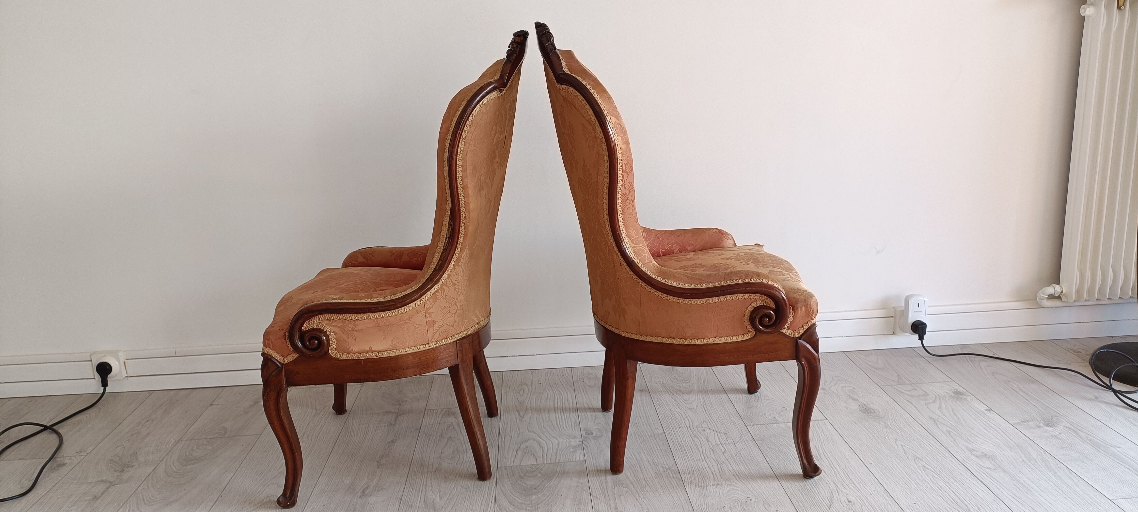 Paire de chaises Louis Philippe acajou