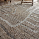 Woven jute and wool rug 240x170cm