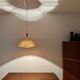 Teakwood and Raffia Bast Pendant Lamp by Temde