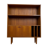 Scandinavian bookcase signed Clausen & Vintage teak sound, 60s