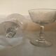 5 19th-century crystal champagne glasses