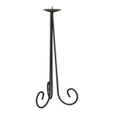 Black iron tripod chandelier, Brutalist, 1970 - 34 cm