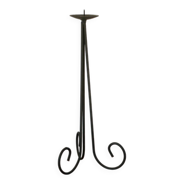 Black iron tripod chandelier, Brutalist, 1970 - 34 cm