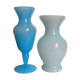 Duo de vases en opaline d'Italie vintages