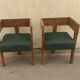 Pair of tripod armchairs ancient solid teak, 60