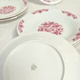 7 assiettes plates fleuries Bavaria
