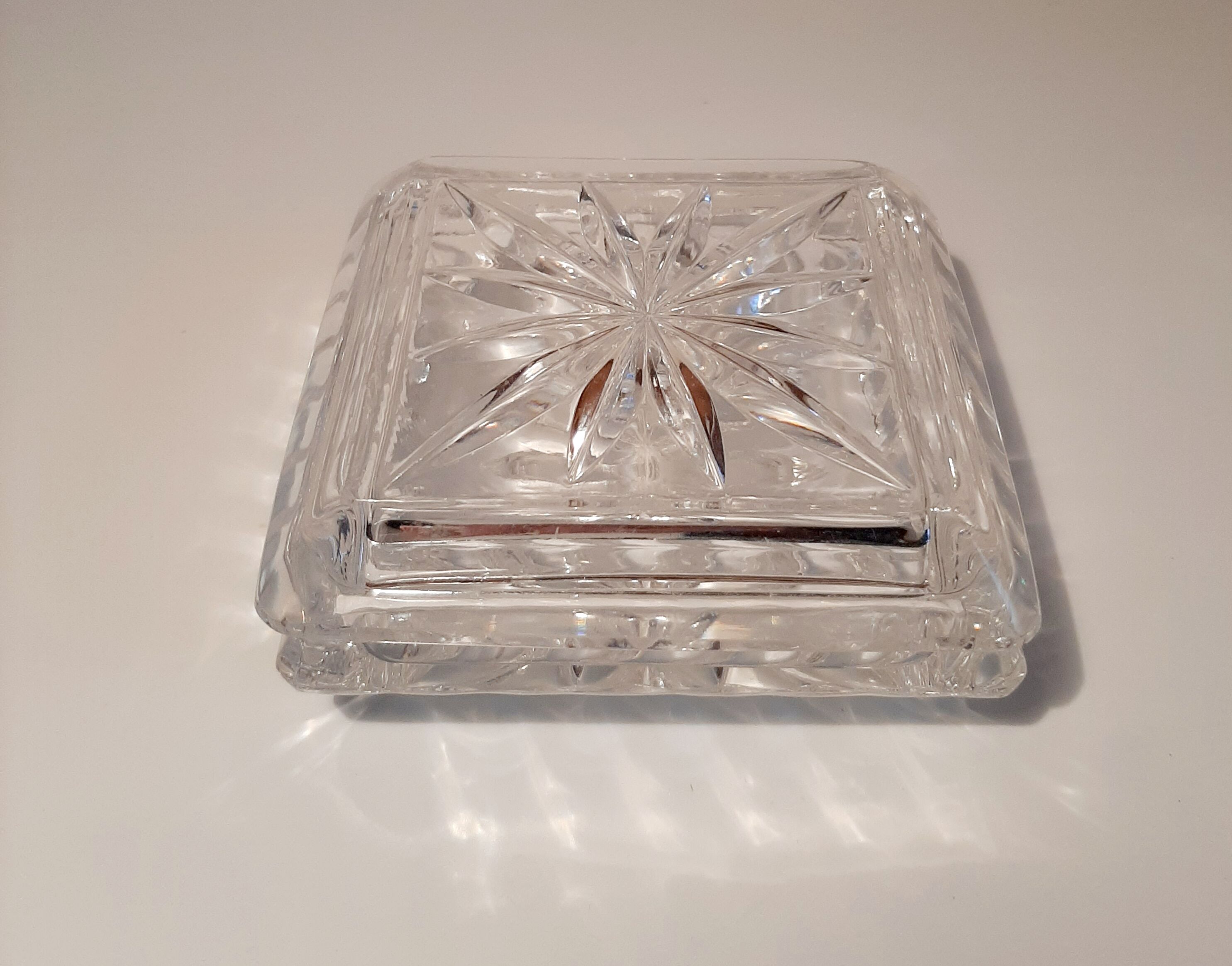 Crystal art deco jewelry box