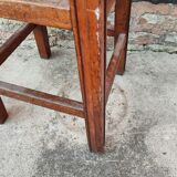 Vintage wood workshop top stool