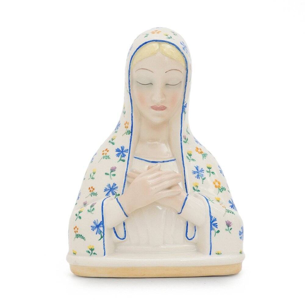 Ceramic sculpture of the Madonna by Pietro Spertini for Lenci, 1930s.