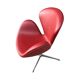 Swan chair by Arne Jacobsen for Fritz Hansen in Indian red leather