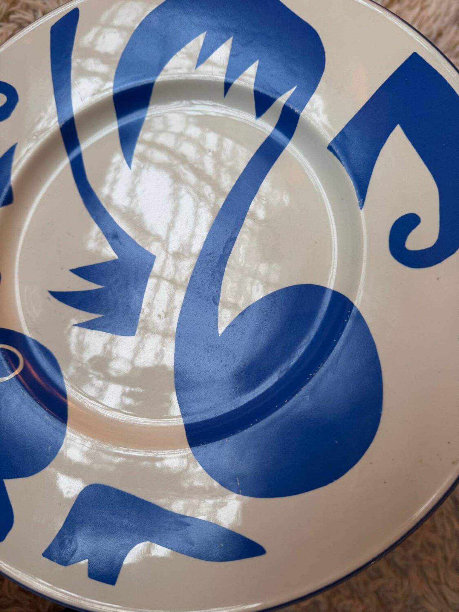 Fauvism style plate ceramic St Clément