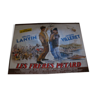 Affiche cinéma 4x3m  Les freres petard Gerard Lanvin Jacques Villeret