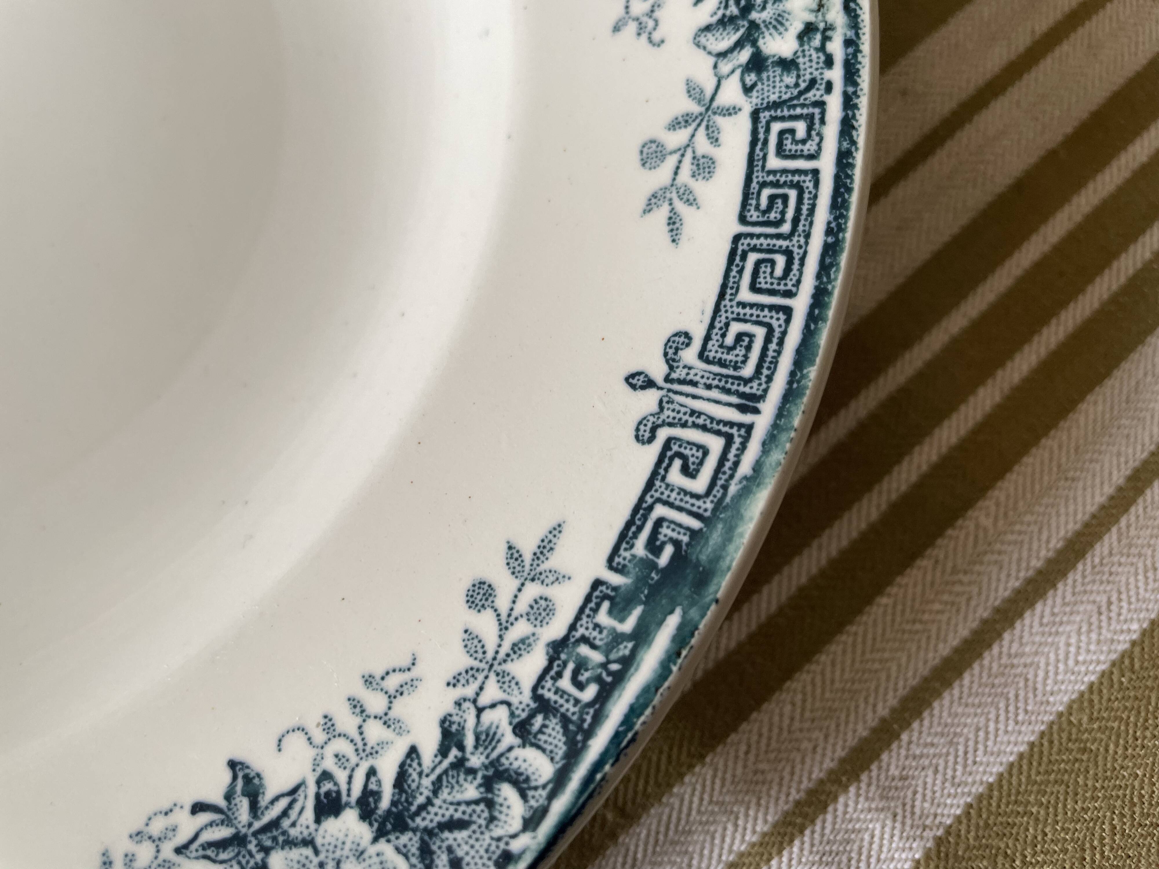 Mismatched ironstone plates