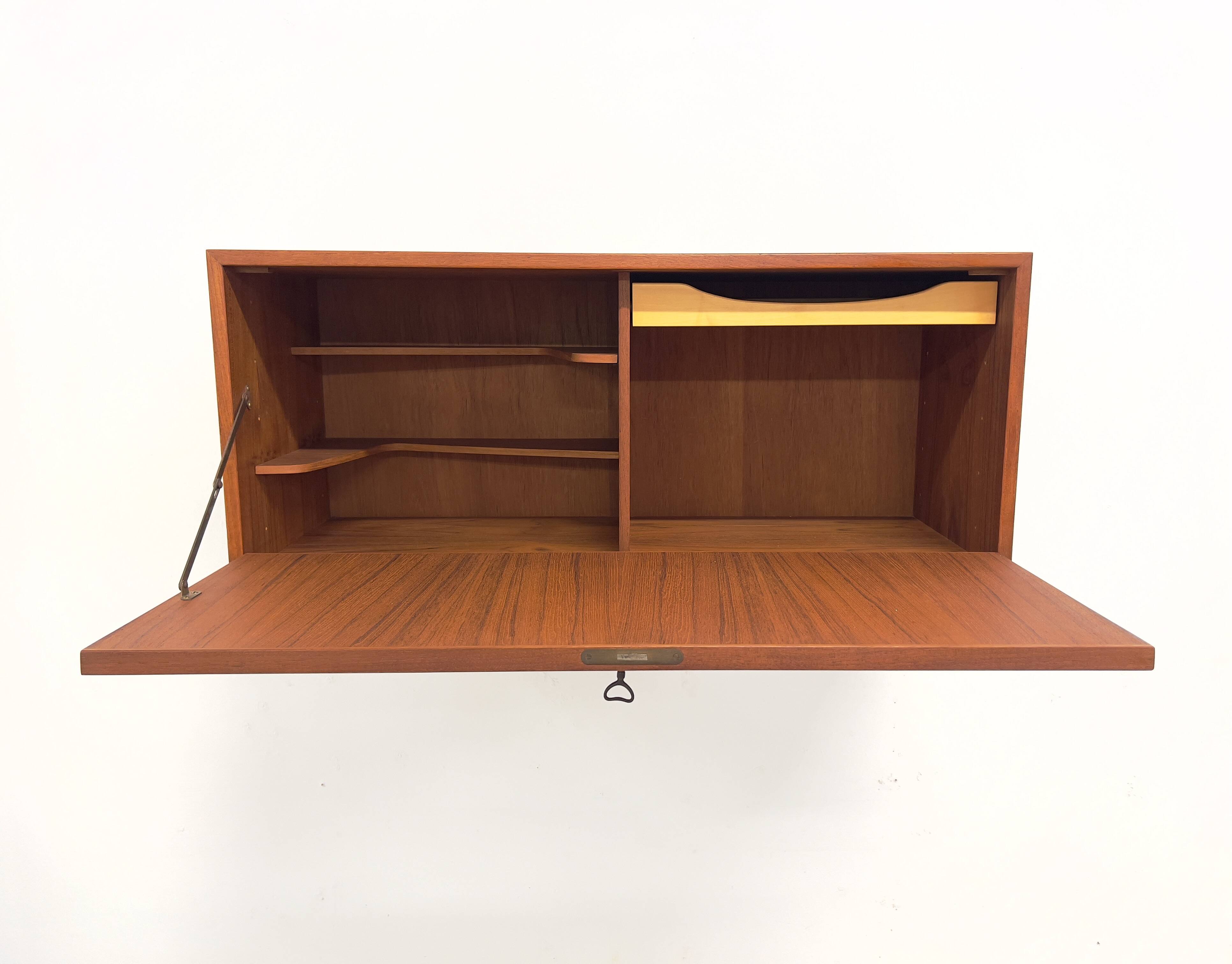 Teak Bar Cabinet By Kai Kristiansen For Feldballes, 1960s