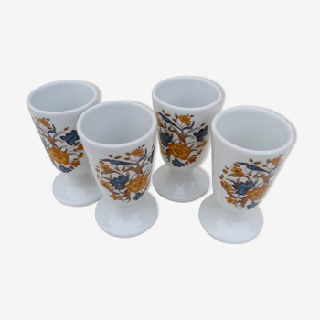 Set of 4 Mazagrans Pilivuyt ceramics