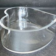 Empty glass heart-shaped pocket