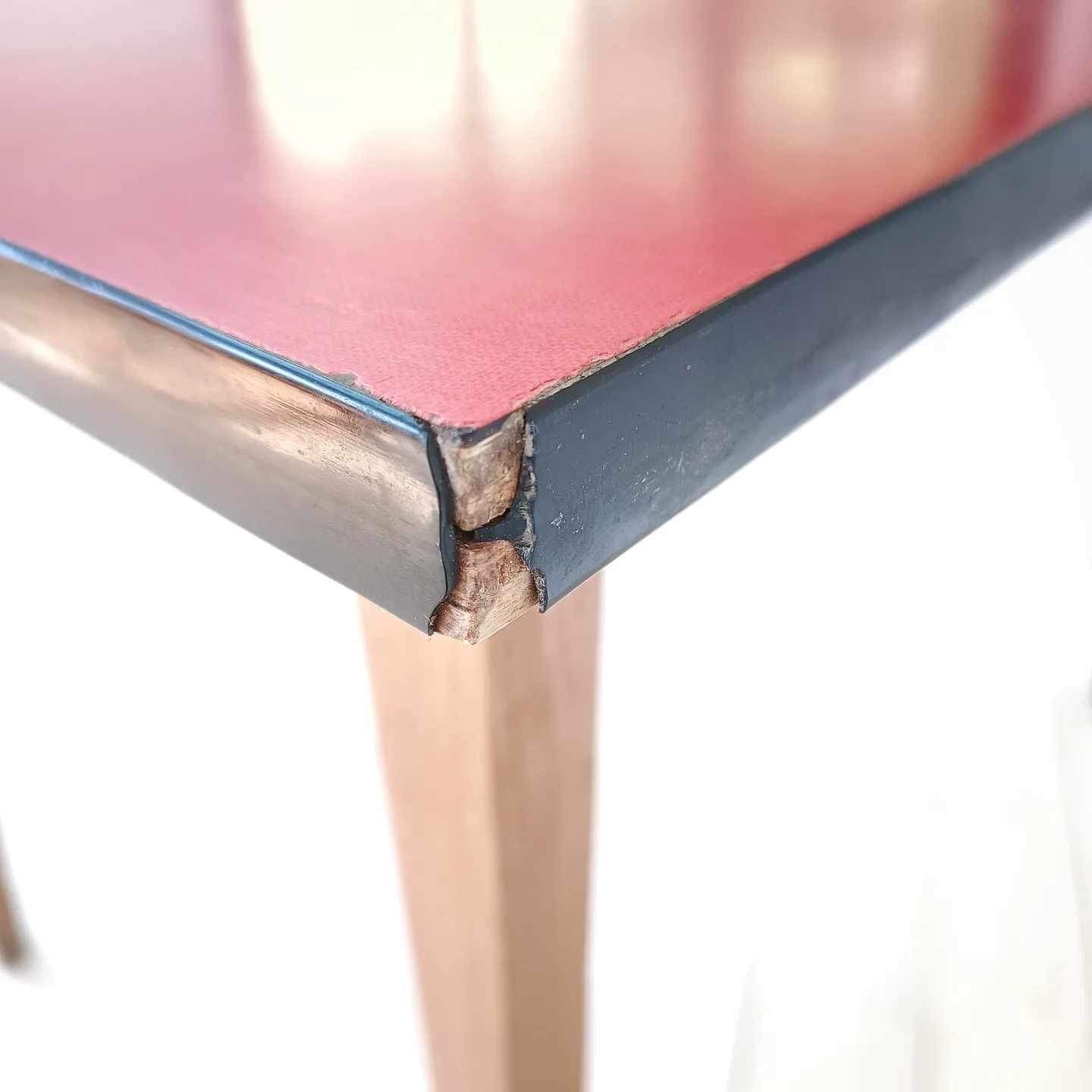 Wood and formica table