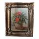 Bouquet of flowers in golden wood