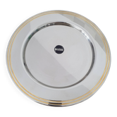 Alessi Ettore Sottsass / Serving plate stainless steel 18/10 and gold NG5100