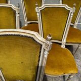 Lot of antique Louis XVI style living room chairs / armchairs