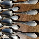 Set of 12 forks and 12 monogram spoons