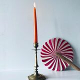 Antique bronze candle holder