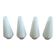 Set of 4 antique white glass tulips for wall lamp chandelier.