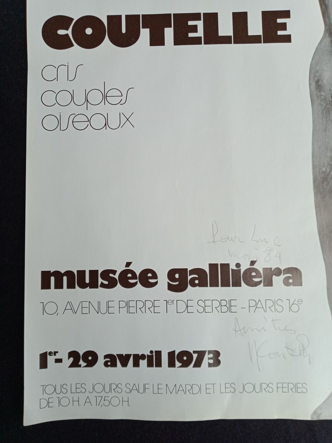 Exhibition poster Autographed cutter