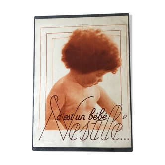 Authentic plastic advertising poster a3 nestle