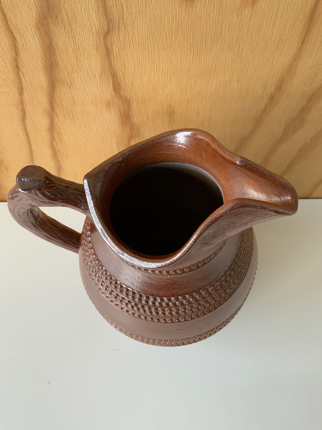 Selency sandstone water pot x Monoprix Croisé Laroche