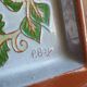 Terracotta plate signed P.Boy, glazed artisanal ceramics.