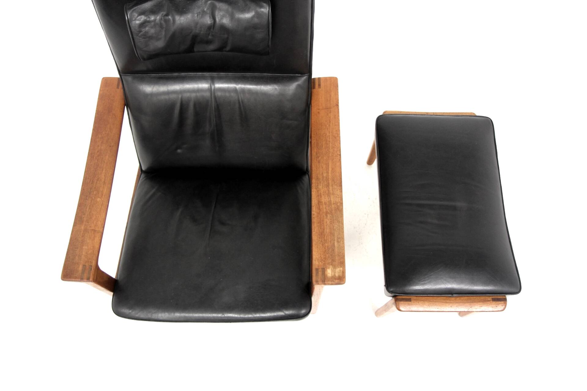 Scandinavian leather armchair, Bröderna Andersson, Sweden, 1960